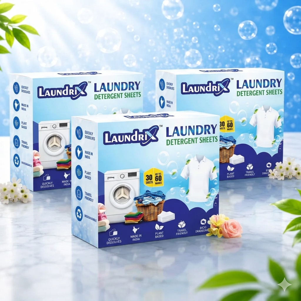 Laundrix Eco-Friendly Laundry Detergent Sheets